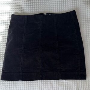 Jolt Black Corduroy Mini Skirt